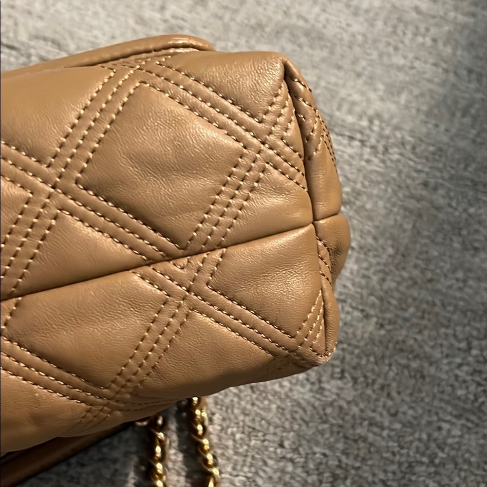Tory Burch Brown and Gold Crossbody Bag with Quilted Design - Picture 6 of 10